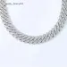 Premium 20mm Round And Baguette Moissanite Dia Men Cuban Link Iced Out Rapper Chain Available From India_ipsvogv.com