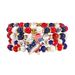 Handmade Patriotic Beaded Bracelet With Natural Stones - USA Flag & Star Design - Unisex Jewelry For Men And Women Adjustable Sizes Five Pointed Star_ipsvogv.com