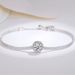 Women's Jewelry Silver Bracelet Round Moissanite Bracelet Empty Support Bracelet_ipsvogv.com