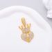 Alloy Niche Design Crown Love Pendant Personality Hip Hop Fried Dough Twists Necklace Classic Jewelry_ipsvogv.com