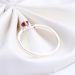 Women's Jewelry Light Luxury Silver Plated Ring Rose Red Heart Shaped Ring Classic Female Ring_ipsvogv.com