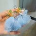 Women’s Jewelry Set Fashion Blue Super Fairy Retro Chiffon Flower Tassel Earrings Earrings Advanced Exaggerated Niche Temperament Holiday Earrings_ipsvogv.com