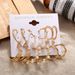 Inlaid Pearl Women's Earrings Earrings Set Retro Gold Earring Set_ipsvogv.com
