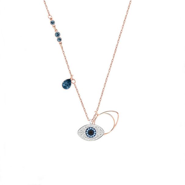 Devil's Eye Necklace Female Elements Crystal D Evil's Eye Clavicle Necklace_ipsvogv.com