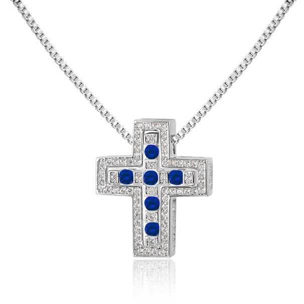 Japanese Popular Trend Inlaid Pendant D-chain Cross Luxurious Full Diamond Detachable Necklace_ipsvogv.com