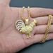 Hip hop hip hop jewelry titanium steel gold plated diamond Gallic rooster pendant_ipsvogv.com