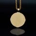 Fashion new stainless steel dot diamond solid bottom compass pendant personality men and women hip hop necklace_ipsvogv.com