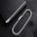 Heavy Industry Full Diamond Hip Hop Street Style Zinc Alloy Necklace Bracelet Foot Men's and Women's Cuban Chain Trendy_ipsvogv.com