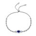 New Deyi Pure Silver Plated PT950 Gold Royal Blue Oval Bag, Mosang Stone Bracelet, Elegant, High Grade, Light Luxury_ipsvogv.com