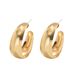 Ins Xiaoqing New Japanese Korean Style Women's Simple U-shaped Niche Design Versatile and Stylish Earrings_ipsvogv.com