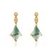 Water Grass Agate Unique Personality Earrings S925 Silver Inlaid Green Moss Stone Earrings Light Luxury Atmosphere_ipsvogv.com