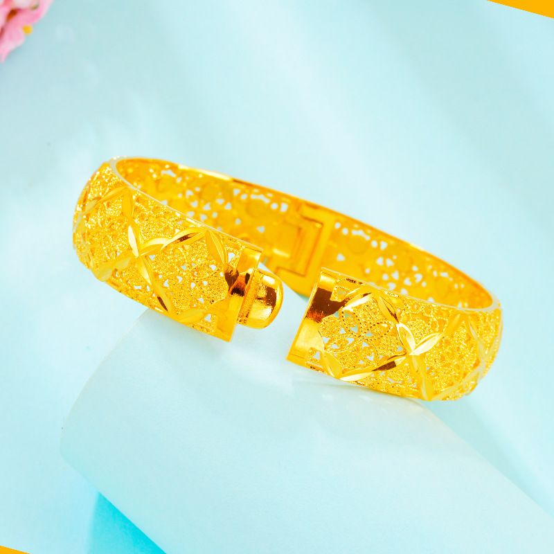 Vietnamese Sha Jin Ancient Method With Hollow Bohemian Style Women's Inheritance Bracelet_ipsvogv.com