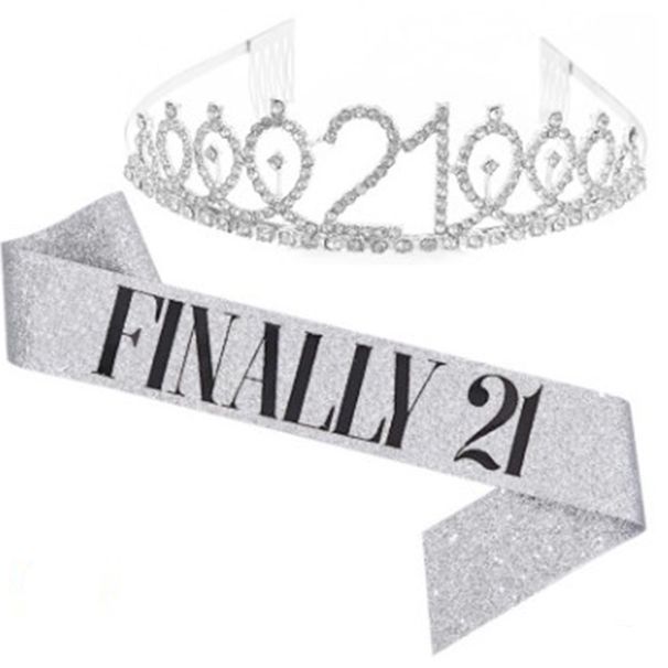 Rose Gold Birthday Party Decoration BIRTHDAY GIRL QUEEN Crown Strap Girls Etiquette Belt_ipsvogv.com