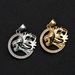 New Hip-Hop Jewelry Stainless Steel Personality Gold-Plated Wild Lion Pendant Necklace DW465_ipsvogv.com