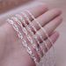 Sterling silver twisted silk square water chain S990 full silver necklace women's simple simple chain choker collarbone silver necklace_ipsvogv.com