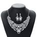 Chenhao Jewelry Hot Sale Simple Earrings Necklace Set Wedding Dress Shooting Accessories_ipsvogv.com