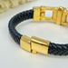 Fashion Stainless Steel Animal Series Creative Lion Head Leather Woven Bracelet Men's Jewelry_ipsvogv.com