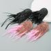 Fashionable Feather For Women, Baroque Style Diamond Studded Claw Chain, High-end Party Dance Earrings_ipsvogv.com