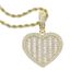 Hip Hop Love Pendant Necklace For Men And Women, Zirconia Diamond-Cut Pendant With Rope Chain, Trendy Statement Jewelry For Casual & Party Wear_ipsvogv.com