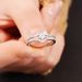Cao Shi's Double Peach Heart Design With Women's Inlaid Zircon Sweet And Exquisite Ring For Daily Jewelry_ipsvogv.com