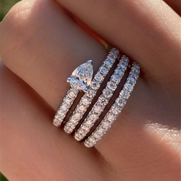 Cao Shi's Circle Transport New Tidal Droplet Line Ring Wide Edition Multi Layered Ins Style Women's Accessories_ipsvogv.com