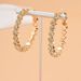 Women’s Jewelry Set Fashion Hot Selling Fashion Earrings Silver Shiny Hoop Women's Silver Water Diamond Large Earrings_ipsvogv.com