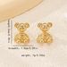 1 Pair Vintage Style Sweet Bear Inlay Zinc Alloy Rhies Ear Studs_ipsvogv.com