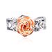 Sanjie 14k Rose Gold Flower Silver Plated Colorful Engagement Ring_ipsvogv.com