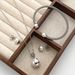 Titanium Steel Pearl Net Red Never Fashionable Female Earring Necklace Set_ipsvogv.com