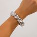Punk Wide Women's Heavy Design Ring Exaggerated Thread Twist E Bracelet_ipsvogv.com