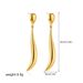 Women’s Jewelry Set Fashion Creative Simple Personality Earrings Gold Plated Splicing Strips Fashionable Niche Water Drop Earrings For Women_ipsvogv.com