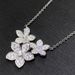 Cao Shi's Small Fresh Flower Jewelry Set With Micro Inlaid Zircon Earrings, Elegant Rural Style Neck Chain_ipsvogv.com