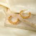 Minimalist Exaggerated Fashionable C-shaped High-end Brass Half-circle Hoop Hollow Five-pointed Star Earrings For Women_ipsvogv.com