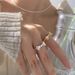 Bow Female Minimalist Style, Niche Design, Cute And Sweet Temperament, New Opening Ring, Ins Index Finger Ring_ipsvogv.com