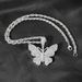 Elegant Necklace With 9mm Cuban Chain Butterfly Pendant Choker Hip Hop Jewelry_ipsvogv.com