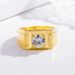 Korean Version Flash Sand Plated Domineering Fashion Inlaid Zircon Kwai Men's Ring_ipsvogv.com