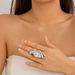 Fashion Ins Style Ginkgo For Women, Metal Texture Alloy Leaf Ring_ipsvogv.com