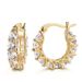 Sanjie Fashion Ins Style For Women French Full Set Zircon Lace U-shaped Earrings_ipsvogv.com