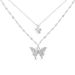 S Pure Silver Full Butterfly For Women, With A High-end Feel That Does Not Fade. 2024 Zircon Sparkling Diamond Necklace_ipsvogv.com
