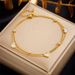 Fashionable niche high-end light luxury simple versatile temperament metal titanium steel oil drop love butterfly pendant anklet_ipsvogv.com
