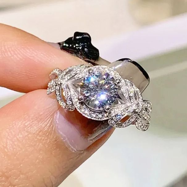 Cao Shi Fairy Ring Female Bow Geometric Design Jewelry Elegant, Sweet, Light Luxury Style_ipsvogv.com