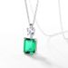 S925 Silver Pendant Cultivated Emerald Pendant Female Retro Light Luxury Customized_ipsvogv.com