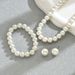 Ins niche light luxury high-end necklace earring set versatile with inlaid pearl design bracelet simple collarbone chain_ipsvogv.com