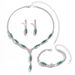 2025 Jewelry Set Banquet Dress Necklace Earrings Bracelet Three-Piece Fashion Versatile Bride Accessories_ipsvogv.com