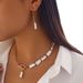 Temperament Baroque Pearl Earrings Simple Metal Chain Tassel Collarbone Necklace Accessories_ipsvogv.com