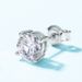 Shining 1ct Moissanite Earrings S925 Silver Four Claw Inlaid With Colored Diamonds Moissanite Earrings Simple Style_ipsvogv.com