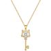 Steel 【 Titanium 】 Cat Key Zircon Light Luxury Temperament Gorgeous Full Diamond Necklace Women's Versatile Collarbone 【 】_ipsvogv.com