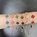 Women's Jewelry Titanium Steel Oil Drop Lucky Four Leaf Clover Bracelet K Gold Double Sided Bracelet_ipsvogv.com