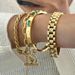 Stainless Zircon High End Niche Bracelet Gold Titanium Steel Plain Ring Hand Jewelry_ipsvogv.com