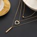 Meichen Fashion New Titanium Steel Non Fading Layered Love Feeling Necklace, Elegant And Versatile Collar Chain_ipsvogv.com